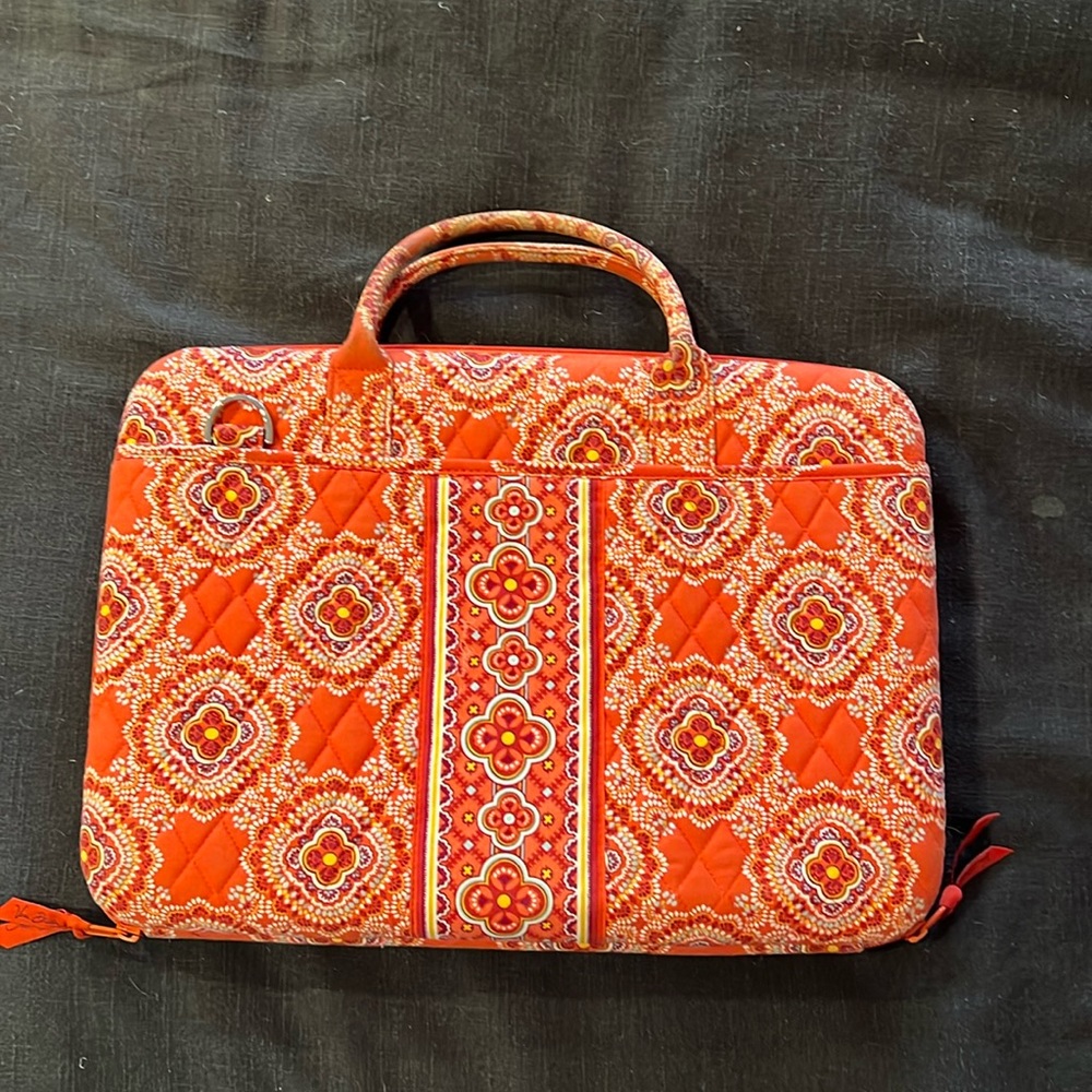 Vera Bradley Red Patterned Laptop Bag